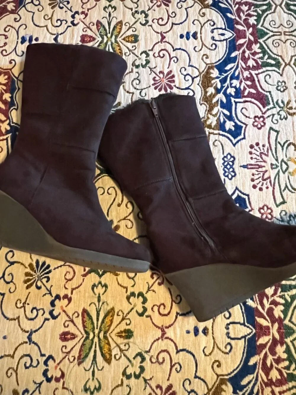Decree Brown with Faux Fur Winter Boots Womens size 9.5